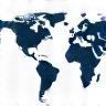世界地図と繋がる点のイラスト